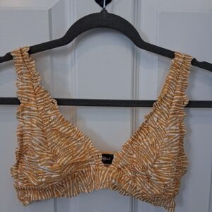 Cosabella Orange and White Never Say Never Bralette